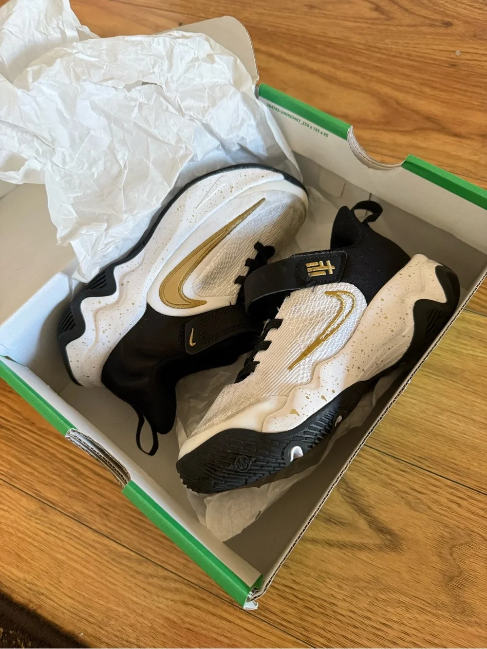 Nike White, Black & Gold Sneakers